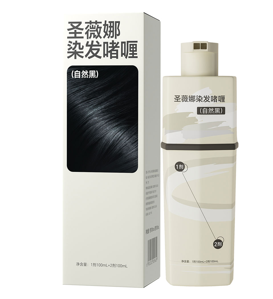 圣薇娜雙劑染發啫喱（自然黑）Hair-Double-color-gel-(Natural-Black)